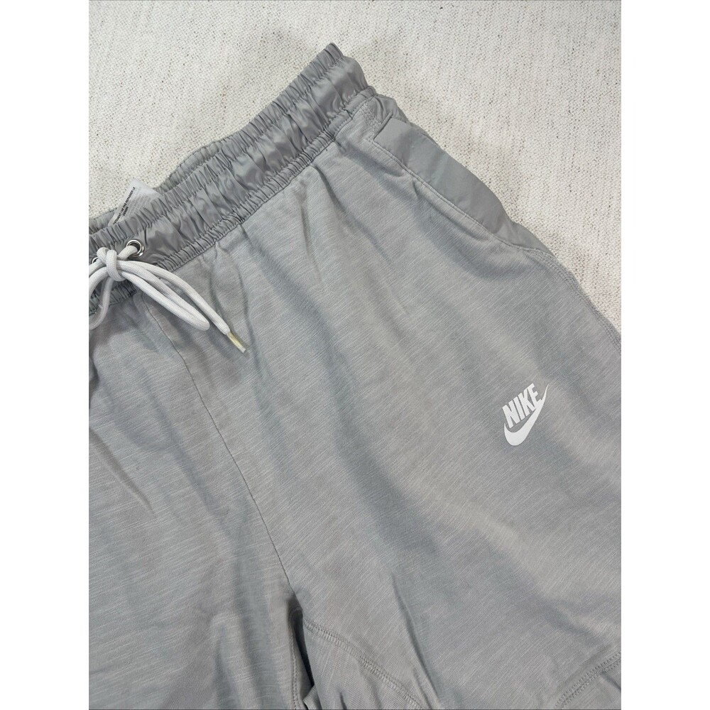 Nike Gray Athletic Shorts Men’s L Drawstring Elastic Waist Cotton Training Gym
